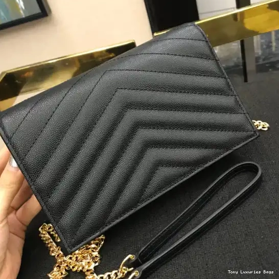 Tony Luxuries YSL CASSANDRE CHAIN WALLET MATELASSÉ 0706